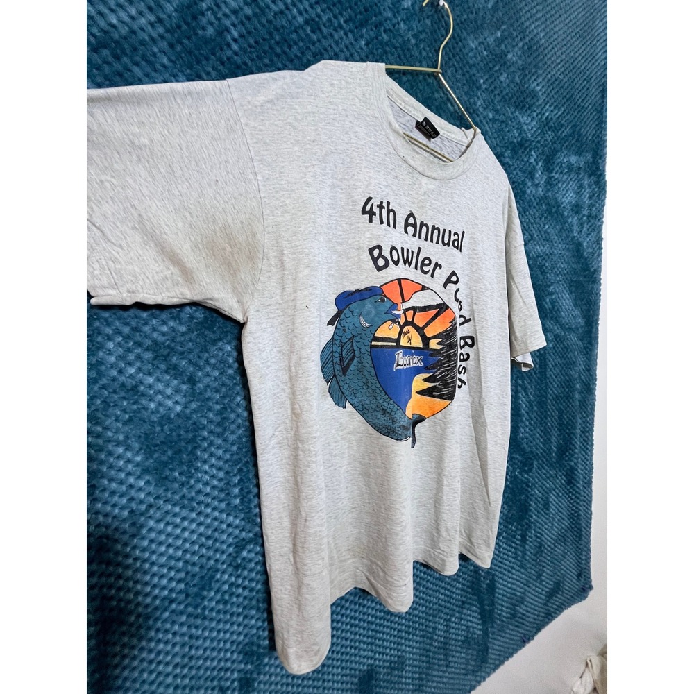 Vintage 90s Fishing Funny Graphic Comic TShirt - Picture 5 of 7